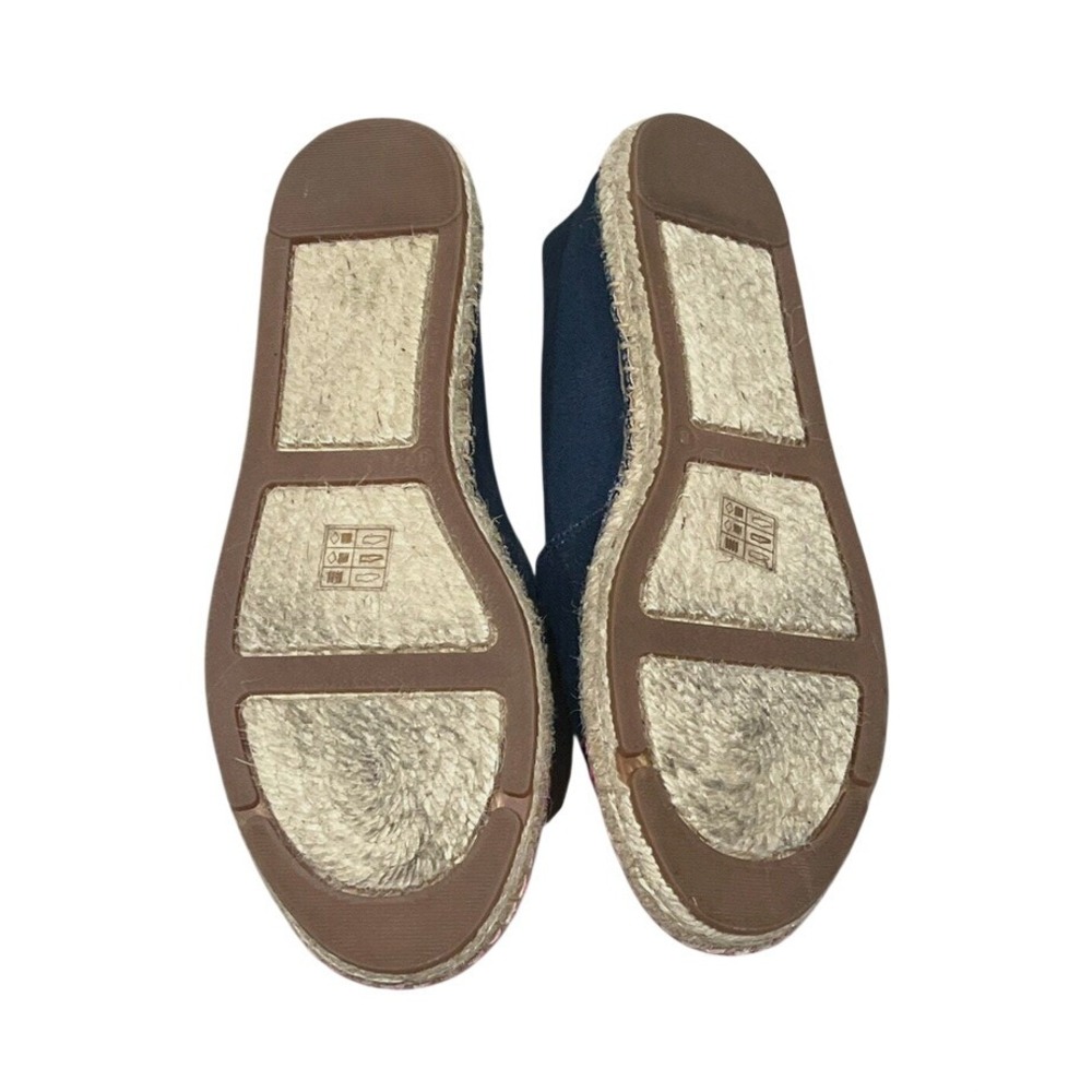 J.Crew Espadrille Women 9 Navy Blue Pink Good Colorblock Cap Toe Canvas Flats - Picture 13 of 13